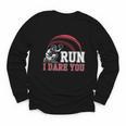 Vintage Humor Baseball Apparel Run I Dare You Youth Long Sleeve Tee Vintage Humor Baseball Apparel Run I Dare You Youth Long Sleeve Tee
