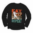 Women's Eat Sleep Baseball Repeat Vintage Player Sport Lover Retro Youth Long Sleeve Tee Women's Eat Sleep Baseball Repeat Vintage Player Sport Lover Retro Youth Long Sleeve Tee