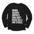 Women's Moms Against Umpires Parents Mom Baseball Sarcastic Youth Long Sleeve Tee Women's Moms Against Umpires Parents Mom Baseball Sarcastic Youth Long Sleeve Tee