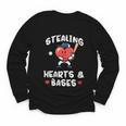 Women's Valentines Day Baseball Stealing Hearts Bases Boys Kids Men Youth Long Sleeve Tee Women's Valentines Day Baseball Stealing Hearts Bases Boys Kids Men Youth Long Sleeve Tee