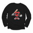 Women's Valentines Day Heart Baseball Player Sports Boys Kids Men Youth Long Sleeve Tee