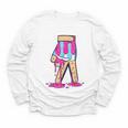Baseball Ice Cream Drip Boys Glove Sprinkles Baseball Lover Youth Long Sleeve Tee