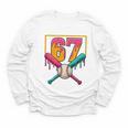 Baseball Ice Cream Drip Number 67 Player 67th Birthday Premium Tri-Blend Youth Long Sleeve Tee Baseball Ice Cream Drip Number 67 Player 67th Birthday Premium Tri-Blend Youth Long Sleeve Tee