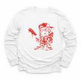Drippy Baseball Mascot Valentine Heart Glasses Cartoon Youth Long Sleeve Tee