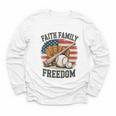 Faith Family Freedom Patriotic Christian Baseball Game Day Youth Long Sleeve Tee Faith Family Freedom Patriotic Christian Baseball Game Day Youth Long Sleeve Tee