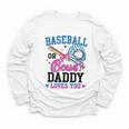 Gender Reveal Baseball Or Bows Daddy Loves You Youth Long Sleeve Tee Gender Reveal Baseball Or Bows Daddy Loves You Youth Long Sleeve Tee