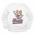 Take Meowt To The Ball Game Tee Slugger Cat Baseball Youth Long Sleeve Tee