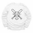 Minimalist Baseball Clean Sports Graphic Tee For Fan Players Youth Long Sleeve Tee