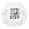 Raised In a Pen Baseball Pitcher Saying Bullpen Youth Long Sleeve Tee Raised In a Pen Baseball Pitcher Saying Bullpen Youth Long Sleeve Tee