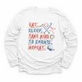 Retro Eat Sleep Take Kids To Sports Repeat Game Day Baseball Youth Long Sleeve Tee