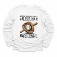 Never Underestimate Old Man Plays Baseball In His Seventies Youth Long Sleeve Tee Never Underestimate Old Man Plays Baseball In His Seventies Youth Long Sleeve Tee