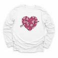 Valentine's Day Baseball Heart Softball Player Sports Lover Youth Long Sleeve Tee