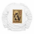 Vintage Japanese Ukiyo-e Baseball Cat Batting Youth Long Sleeve Tee