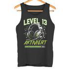 13 Geburtstag Jungenideo Gamer Level 13 Aktiviert Junge Tank Top