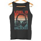 13 Geburtstag Jungenideo Gamer Level 13 Unlocked Jungs Tank Top