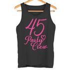 45 Party Crew Passende Gruppe Für Damen 45 Geburtstag Rosa Tank Top