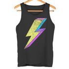 Bunte Retro-Blitz Grafik 70Er 80Er 90Er Jahre Tank Top