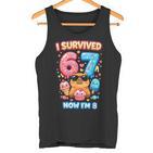 Ich Habe 6 7 Überlebt Jetzt Bin Ich 8 Kawaii Capybara Ice Cream Birthday Tank Top