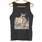 Leck Eier Lustiger Waschbär Mit Frecher Haltung Tank Top