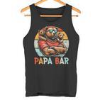 Papa Bär Papa Bearatertagohn Tochter 2 Kinder Retro Tank Top