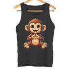 Süßes Äffchen Mit Herzsymbol Tank Top