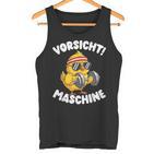 Vorsicht Maschine Küken Bodybuilding Gym Fitness Tank Top
