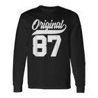 39Geburtstag Geschenk Mann Frau Original Jahrgang 1987 Langarmshirts