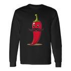 Cool Aussehendes Chili Mitchnurrbart Für Bartpfeffer-Liebhaber Langarmshirts