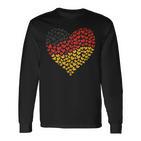 Deutschland Flagge Herz Aus Leidenschaft Für Deutschland Langarmshirts