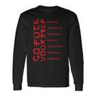 Go Fuck Yourself Japanischechrift Gfy Langarmshirts