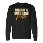 Groom's Drinking Team Junggesellenabschied Hochzeit Trauzeugen Langarmshirts