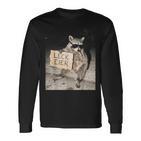 Leck Eier Lustiger Waschbär Mit Frecher Haltung Langarmshirts