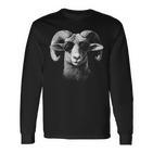 Retro Ram Inonnenbrille Herren Damen Kinder Neuheit Lustig Ram Langarmshirts