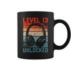 13 Geburtstag Jungenideo Gamer Level 13 Unlocked Jungs Tassen