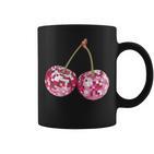 Ästhetischer Trendiger Y2k-Disco-Kugel Mit Kirsche Für Damen Girly Tassen