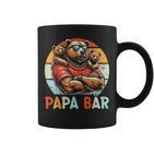 Papa Bär Papa Bearatertagohn Tochter 2 Kinder Retro Tassen