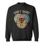 42 Antwort Auf Das Leben Das Universum Und Alles Keine Panik Sweatshirt