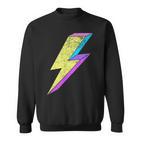 Bunte Retro-Blitz Grafik 70Er 80Er 90Er Jahre Sweatshirt