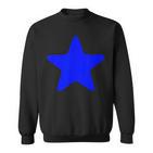 Einfarbiger Blauerternendruck – Blauertern Sweatshirt