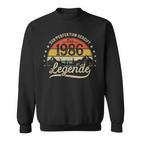 Legendeeit 1986 40 Jahre 40 Geburtstag Mann Frau Geschenk Sweatshirt