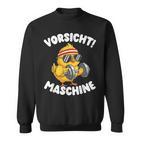 Vorsicht Maschine Küken Bodybuilding Gym Fitness Sweatshirt