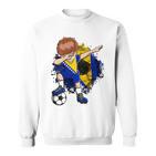 Dabbingoccer Boy Bosnien Herzegowina Lovers Trikot Bosnien Sweatshirt