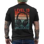 13 Geburtstag Jungenideo Gamer Level 13 Unlocked Jungs T-Shirt mit Rückendruck