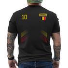 Belgische Flagge Belgischetolzliebhaber T-Shirt mit Rückendruck