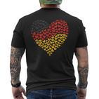 Deutschland Flagge Herz Aus Leidenschaft Für Deutschland T-Shirt mit Rückendruck
