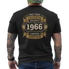 Geschenk 60 Geburtstagintage 1966 60 Jahre Retro T-Shirt mit Rückendruck