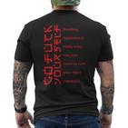 Go Fuck Yourself Japanischechrift Gfy T-Shirt mit Rückendruck