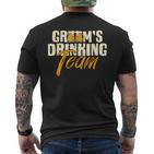 Groom's Drinking Team Junggesellenabschied Hochzeit Trauzeugen T-Shirt mit Rückendruck