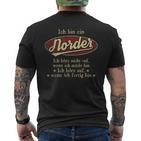 Ich Bin Ein Norderich Höre Nicht Auf Wenn Ich Müde Bin T-Shirt mit Rückendruck