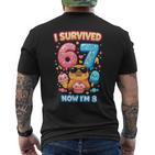 Ich Habe 6 7 Überlebt Jetzt Bin Ich 8 Kawaii Capybara Ice Cream Birthday T-Shirt mit Rückendruck
